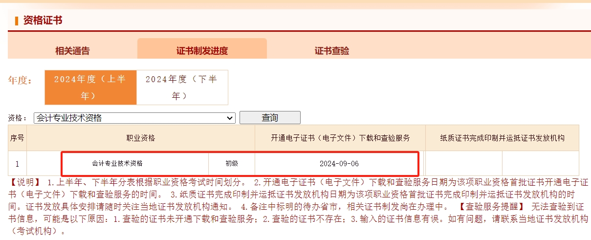 2024初级会计电子证书在哪查询下载?