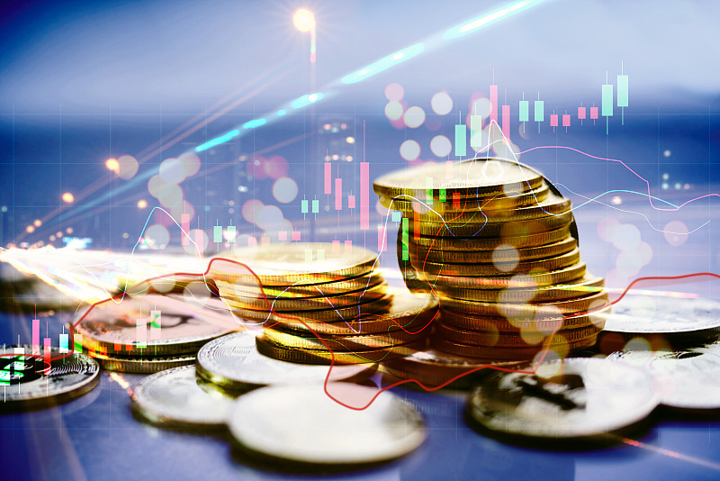 股票市场金融交易及交易曲线图图片下载