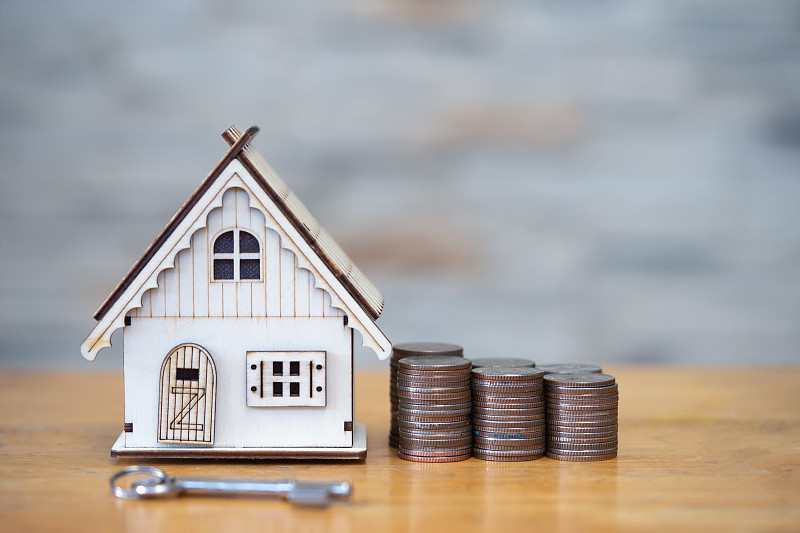 房屋贷款和保险概念,销售房屋图片下载