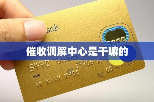 催收调解中心是干嘛的